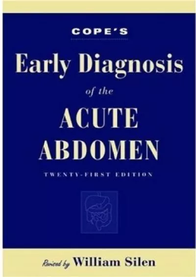 (BOOK)-Cope\'s Early Diagnosis of the Acute Abdomen