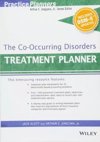 (DOWNLOAD)-The Co-Occurring Disorders Treatment Planner, with DSM-5 Updates (PracticePlanners)