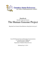 HandbookHelp Me Understand GeneticsThe Human Genome ProjectReprinted f