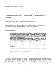 Distribution pattern of HCV genotypes & its association with