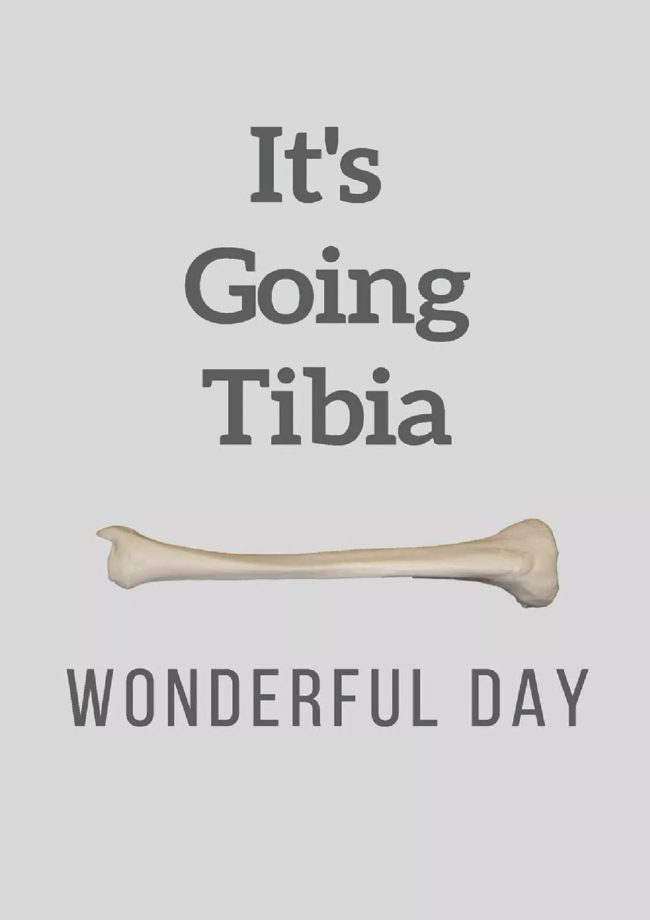 (DOWNLOAD)-It\'s Going Tibia Wonderful Day: Physician, Osteopath, Physio, Medical Assistant,