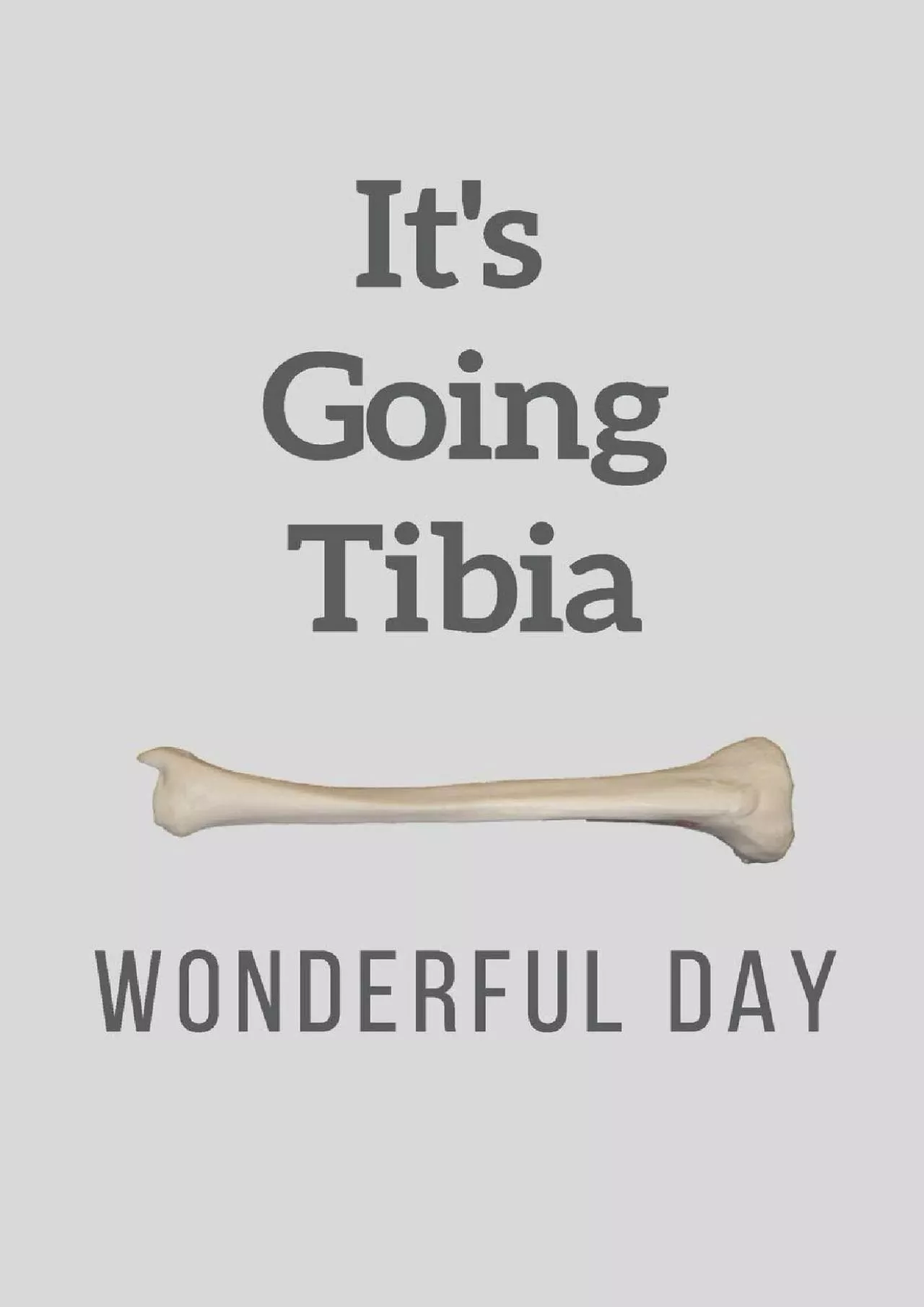 PDF-(DOWNLOAD)-It\'s Going Tibia Wonderful Day: Physician, Osteopath, Physio, Medical Assistant,