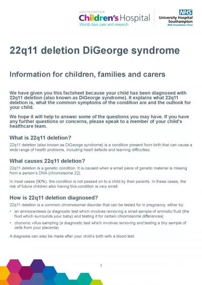 We have given you this factsheet because your child has been diagnosed