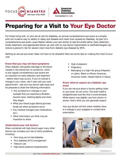 Preparing for a Visit to Your Eye Doctor