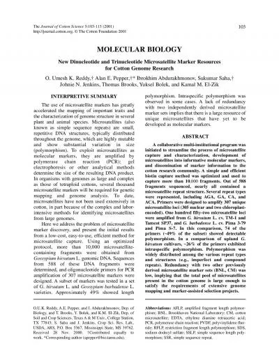 MOLECULAR BIOLOGY