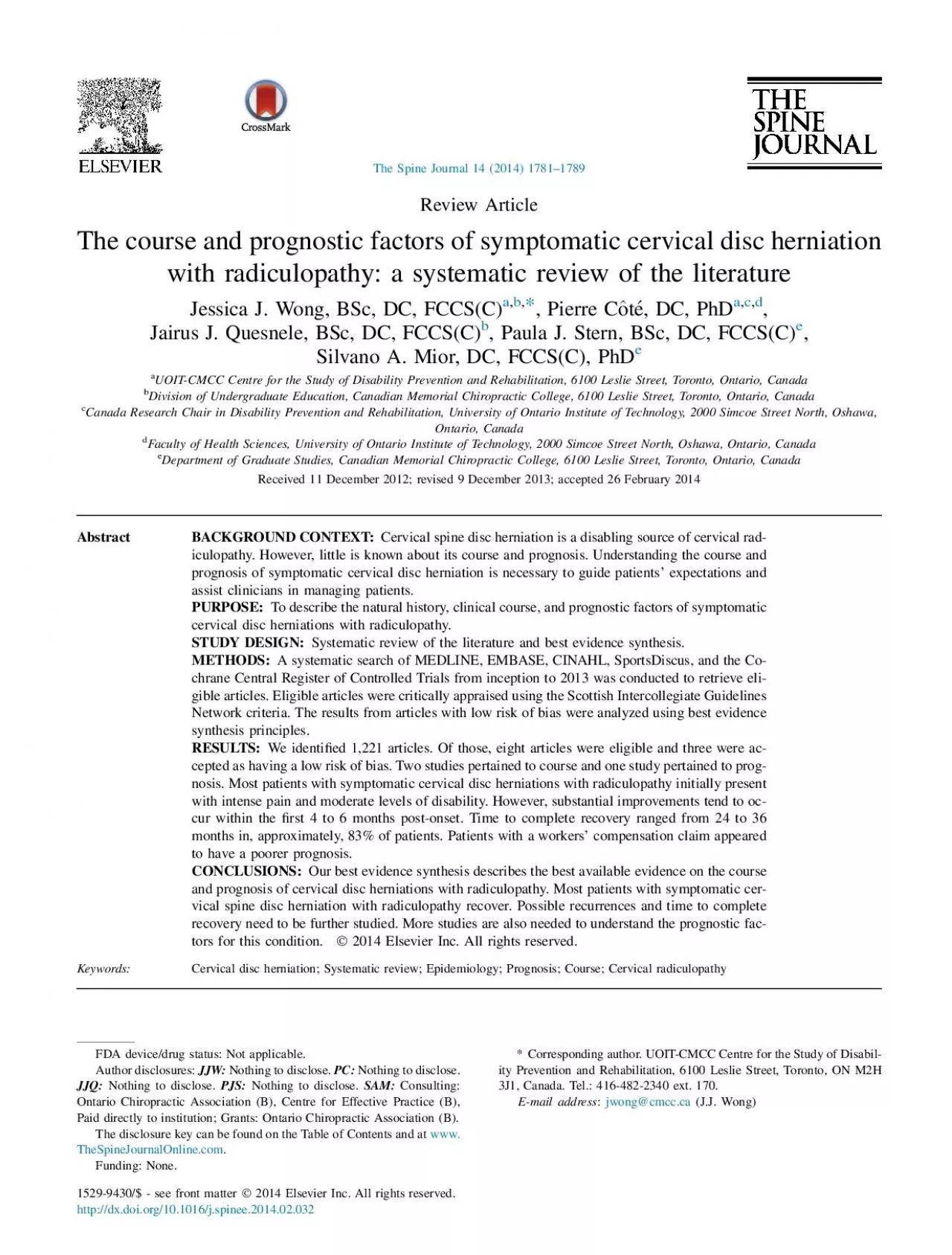 PDF-ReviewArticleThecourseandprognosticfactorsofsymptomaticcervicaldischer