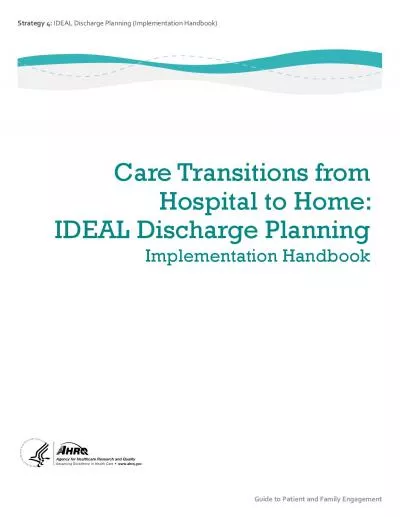 Strategy 4IDEAL Discharge PlanningImplementation Handbook