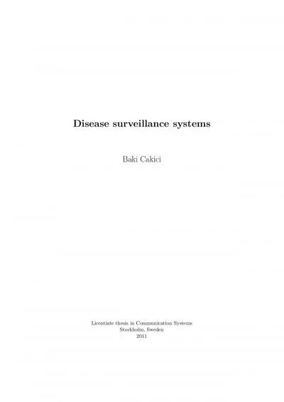 DiseasesurveillancesystemsBakiCakicicakicikthseUnitforSoftwareandCom