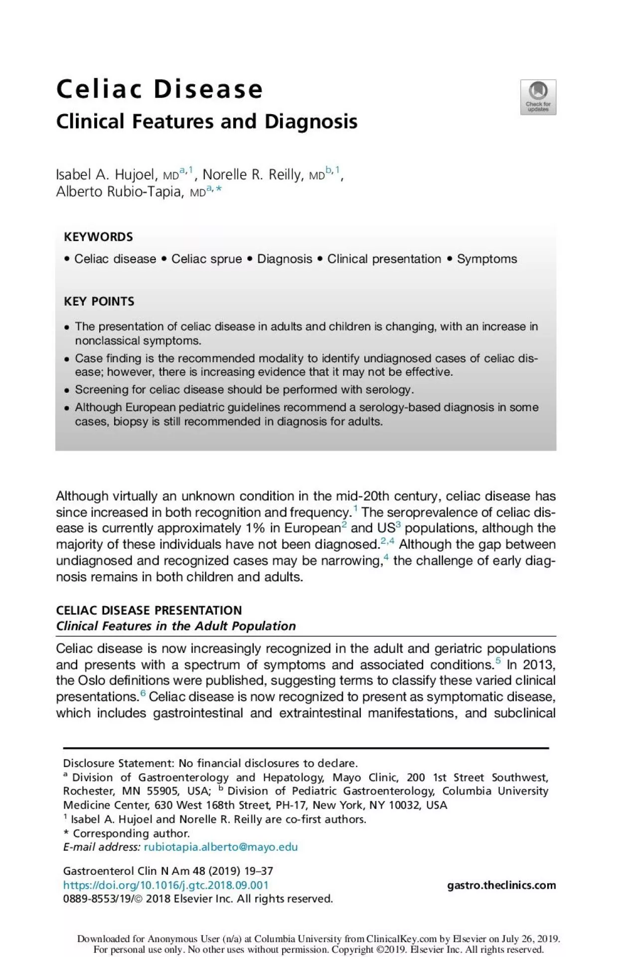 PDF-CeliacDiseaseClinicalFeaturesandDiagnosisIsabelAHujoelNorelleRReil