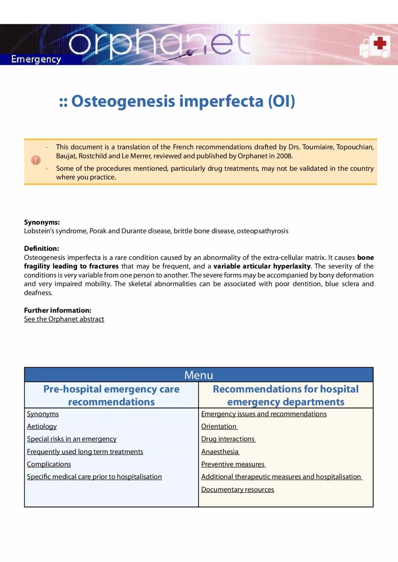 PDF-Osteogenesis imperfecta OI