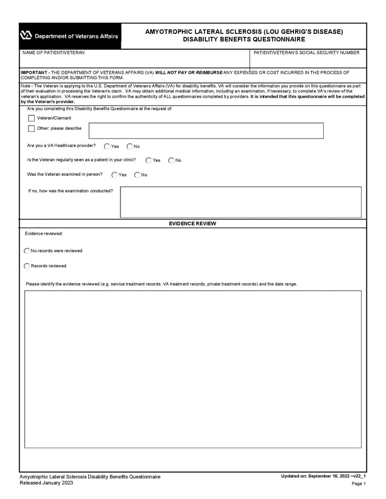 PDF-Amyotrophic Lateral Sclerosis Disability Benefits Questionnaire Releas