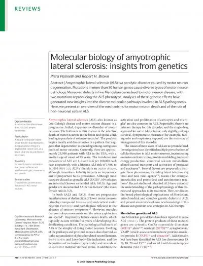 Amyotrophic lateral sclerosis