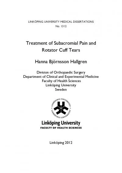 LINK133PING UNIVERSITY MEDICAL DISSERTATIONSNo 1312