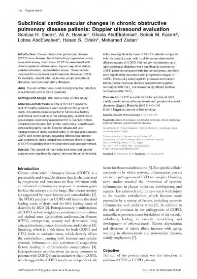 140 Original articleChronic obstructive pulmonary disease COPD is a