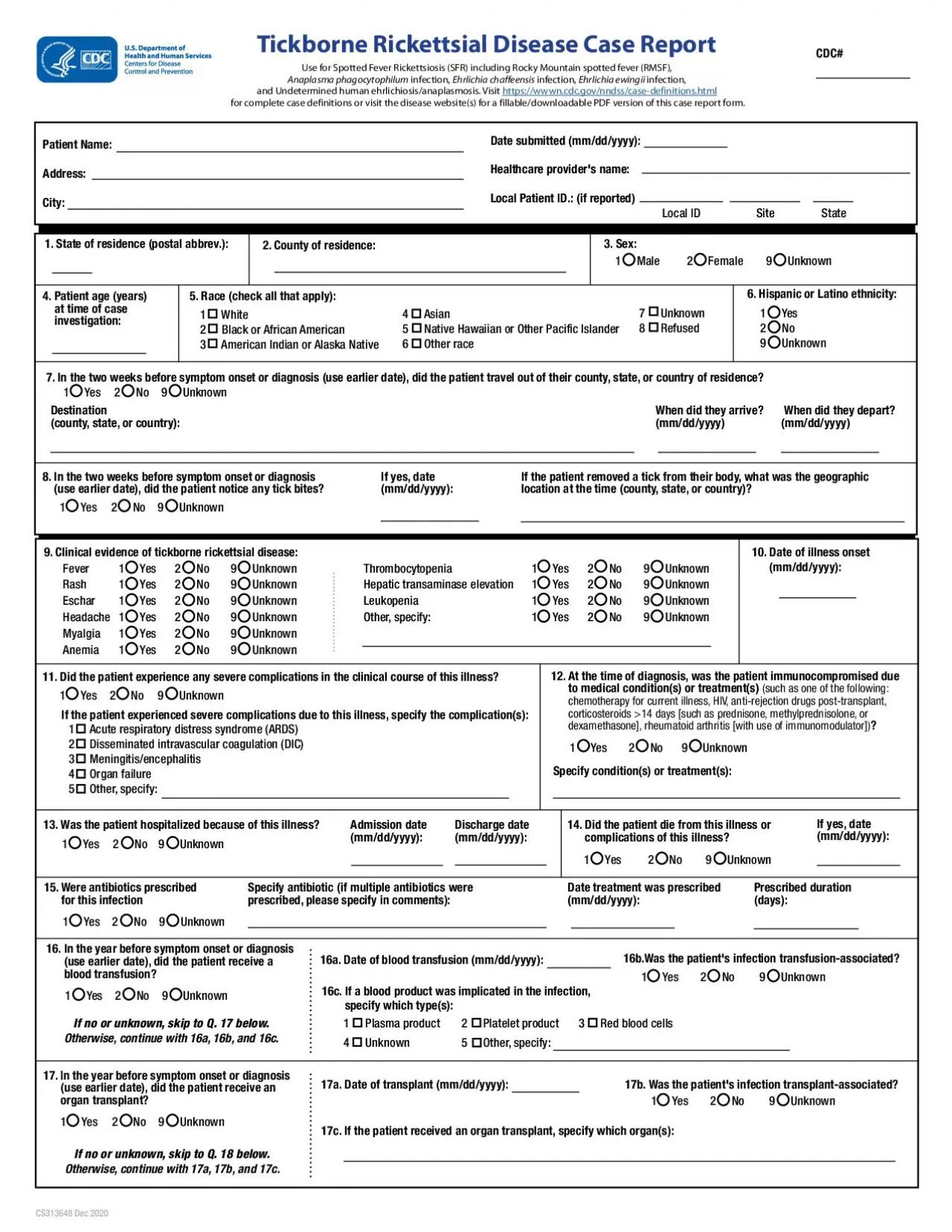 PDF-Tickborne Rickettsial Disease Case Report