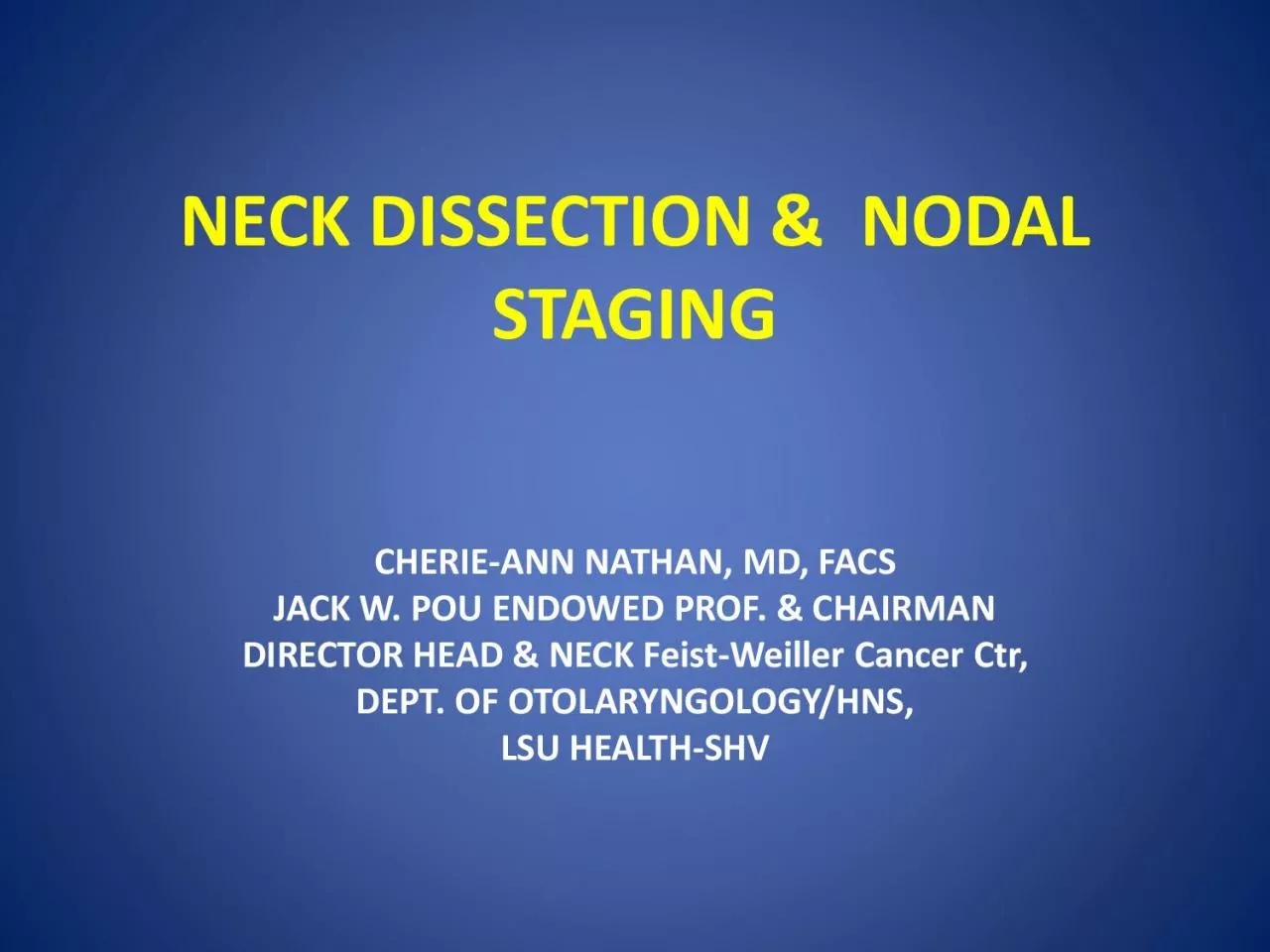 NECK DISSECTION   NODAL