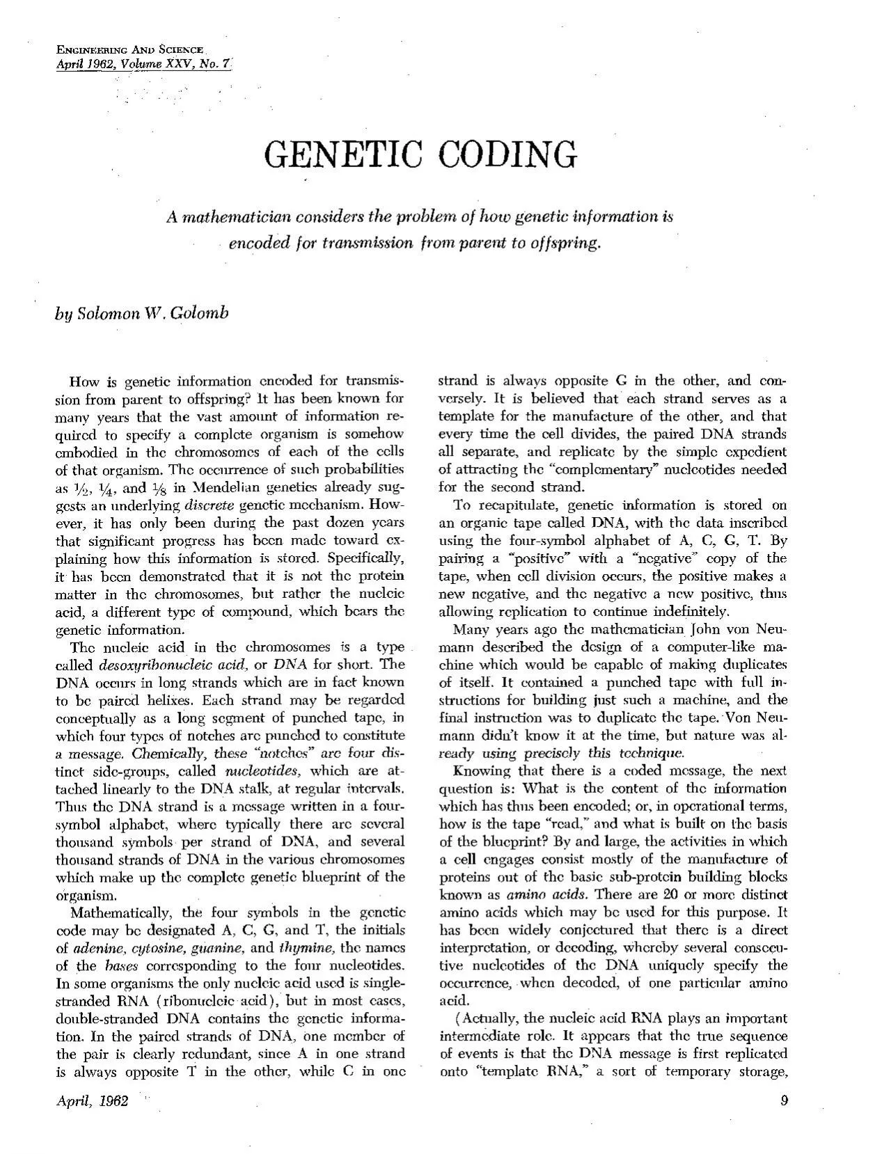 PDF-Mendelian genetics already sug genetic mechanism past dozen signific