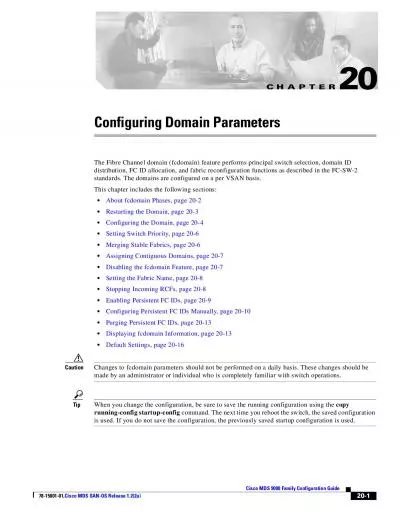 Cisco MDS 9000 Family Configuration Guide781580101Cisco MDS SANOS