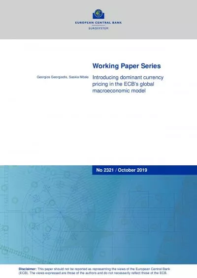 ECB Working Paper Series No 2321  October 2019