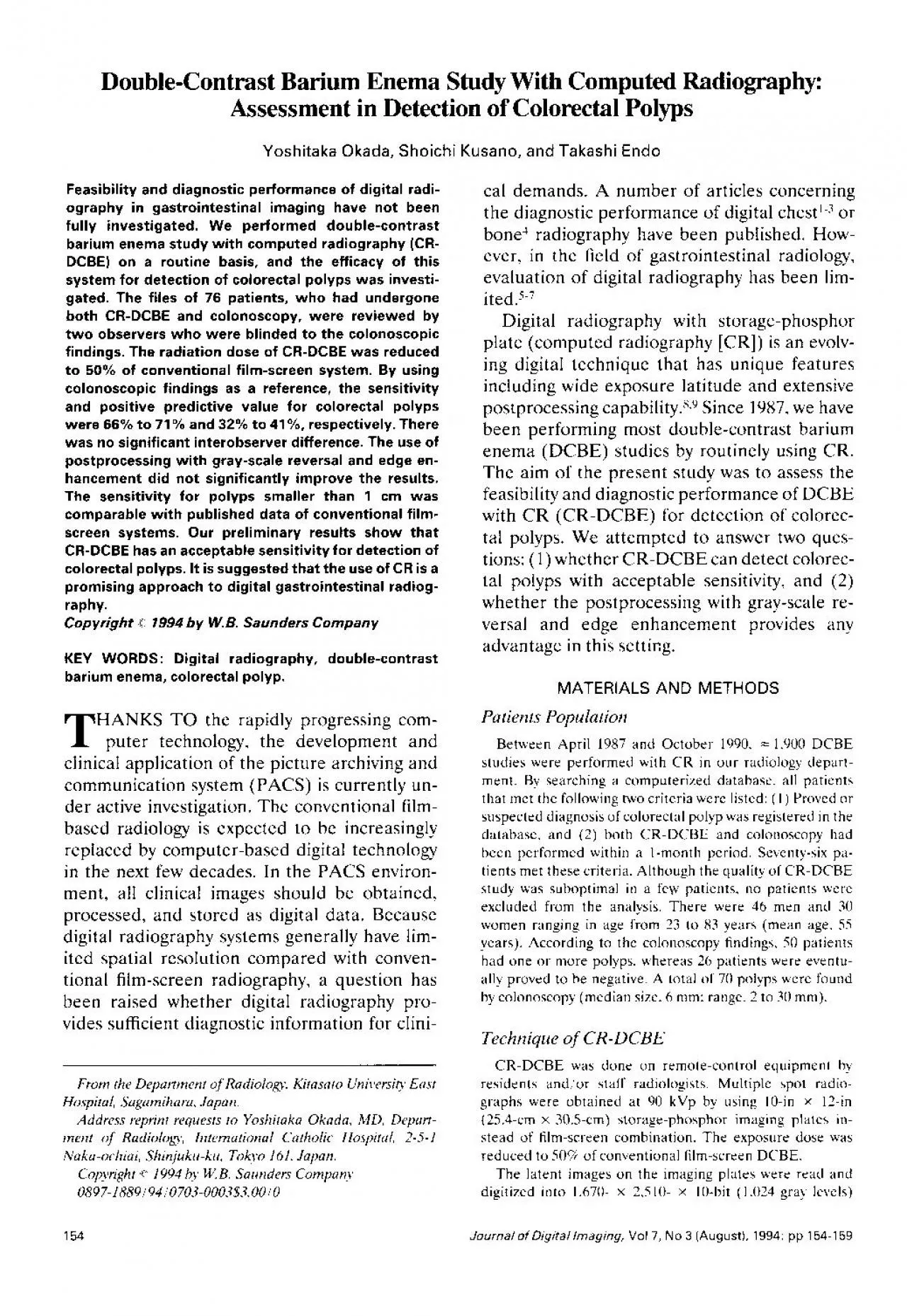 PDF-Okada Shoichi and Takashi Endo Feasibility and system for 76 patients