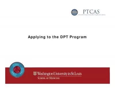 Applying to the DPT Program