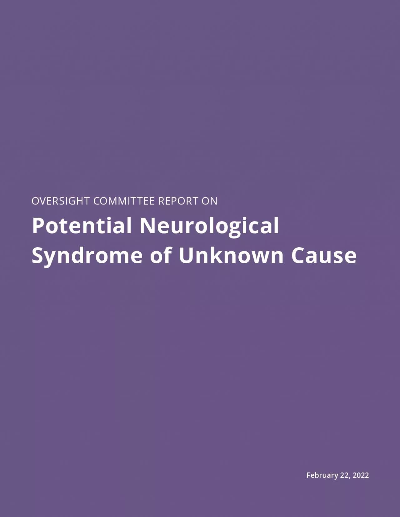 PDF-Potential Neurological Syndrome of Unknown Cause February 22 2022OVER