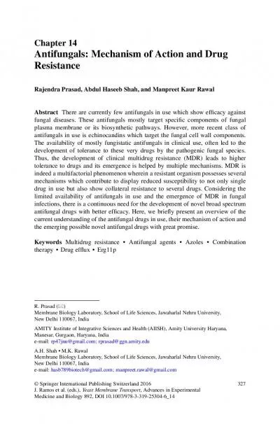 Chapter14AntifungalsMechanismofActionandDrugResistanceRajendraPrasad