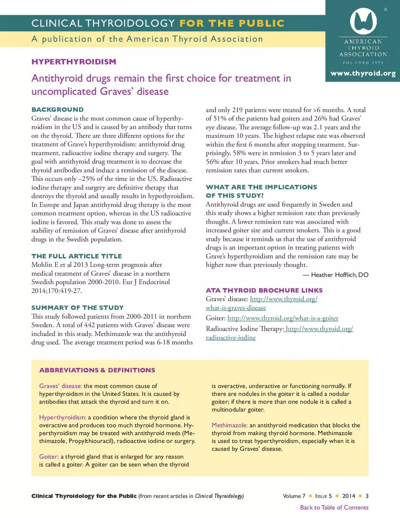 PDF-Clinical Thyroidology for the Public from recent articles in Clinical