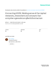 Connecting GEON:  making sense of the myriad resources, researchers an