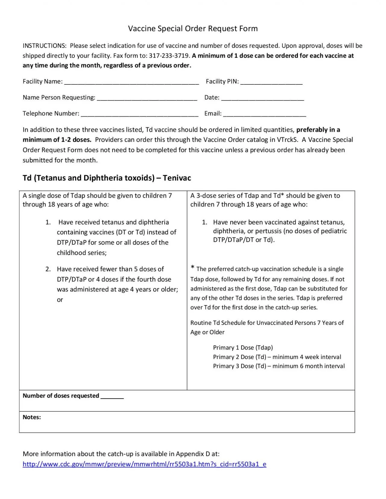 PDF-Vaccine Special Order Request Form