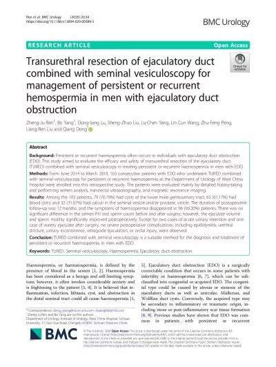 haemospermia31011Therelationshipbetweenobstructioninflammation