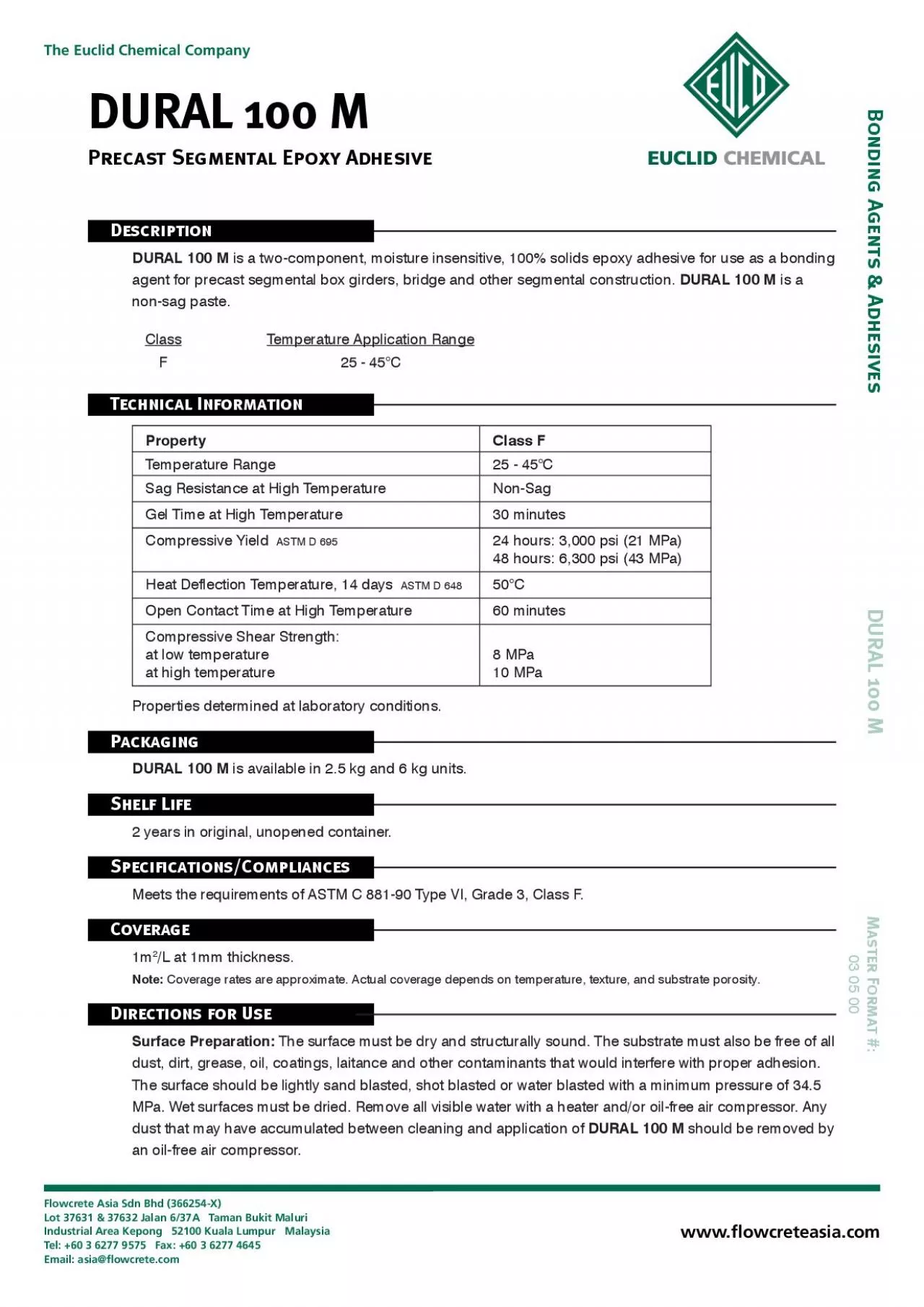 PDF-DescriptionDURAL 100 M is a twocomponent moisture insensitive 100