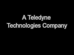A Teledyne Technologies Company