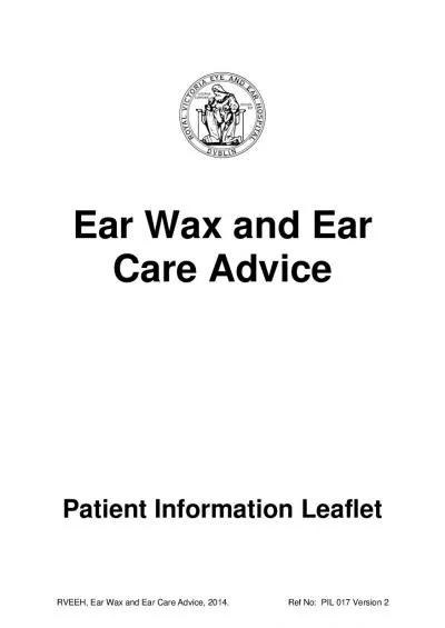 Ear Wax and Ear Care Advice