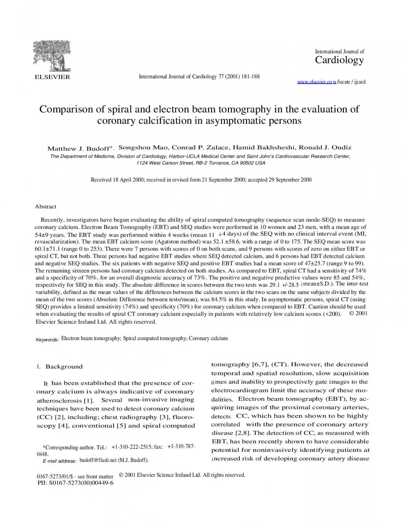 PDF-ELSEVIERAbstractKeywordsElectron beam tomography Spiral computed tom