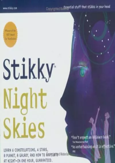 (BOOK)-Stikky Night Skies: Learn 6 constellations, 4 stars, a planet, a galaxy, and how