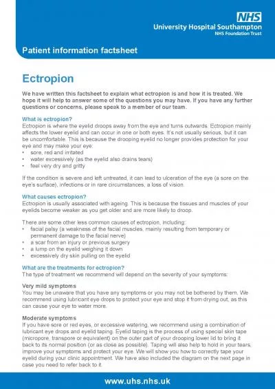 Patient information factsheet