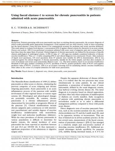 Usingfaecalelastase1toscreenforchronicpancreatitisinpatientsadmittedw