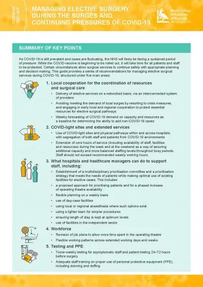 MANAGING ELECTIVE SURGERY