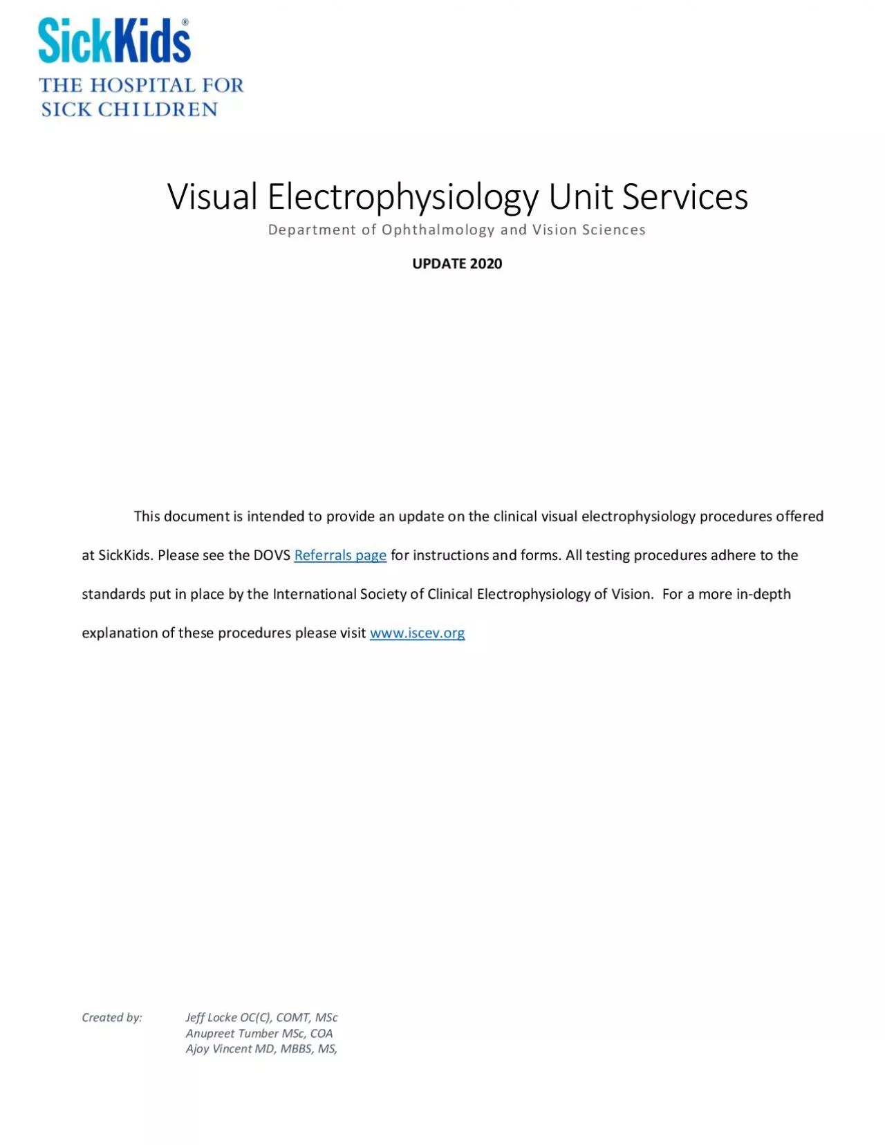 PDF-Visual Electrophysiology Unit Services