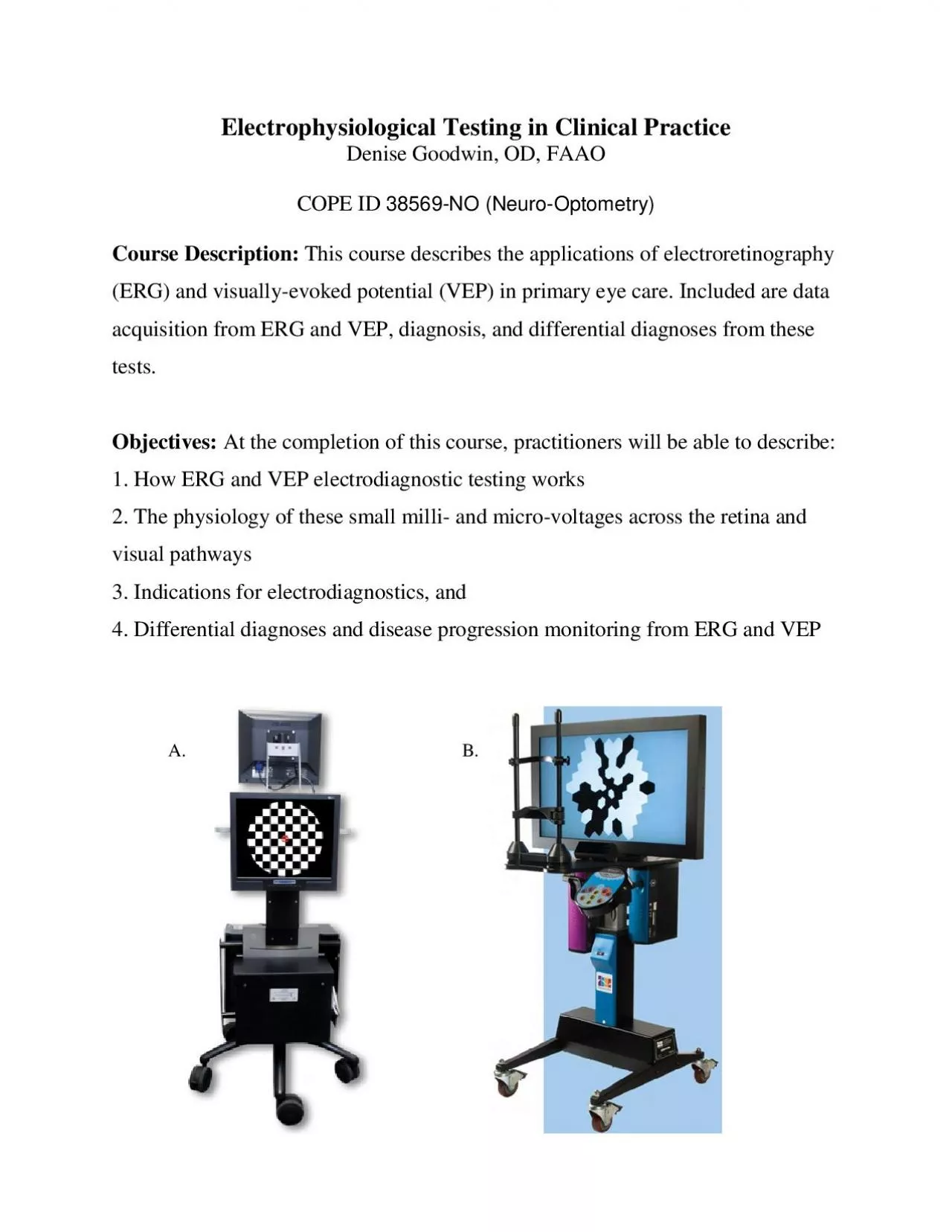 PDF-ElectrophysiologicalTestingin Clinical PracticeDenise Goodwin OD FAA