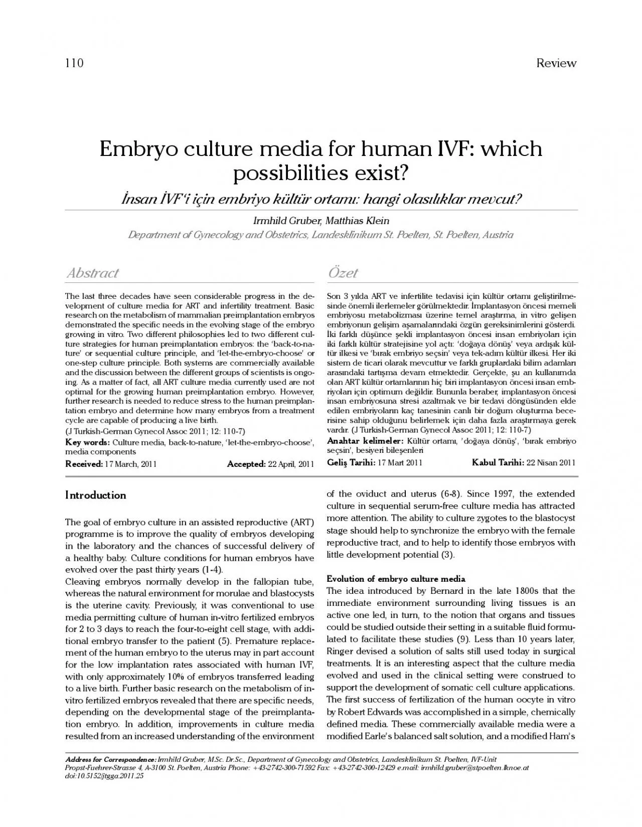 PDF-Embryo culture media for human IVF which possibilities exist nsan