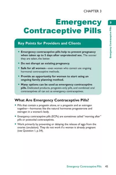 What Are Emergency ontraceptive Pills progestin alone or a progestin