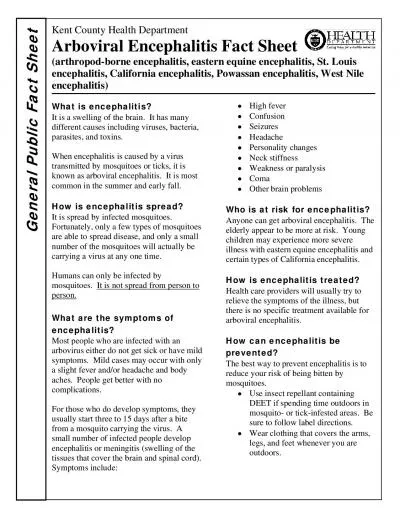 Kent County Health Department   encephalitis California encephaliti