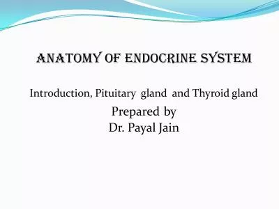 Anatomy of Endocrine system