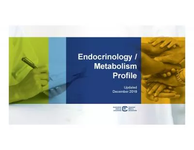 Endocrinology  MetabolismProfileUpdated December 2019