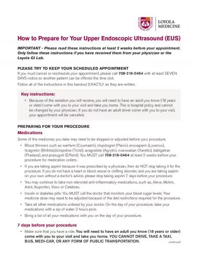 How to Prepare for Your Upper Endoscopic Ultrasound EUS