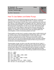 How To Use Getters and Getter Pumps  Gettering is a vacuum pumping tec