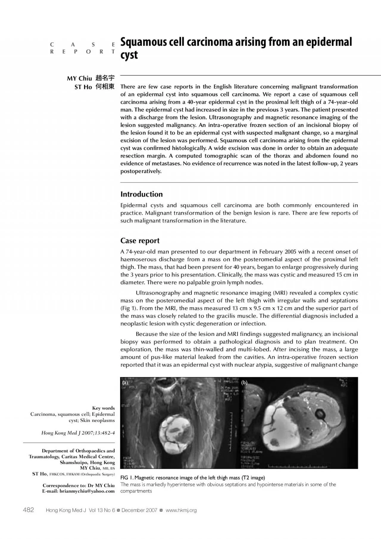 PDF-the 3 years prior to his presentation Clinically the mass was cystic