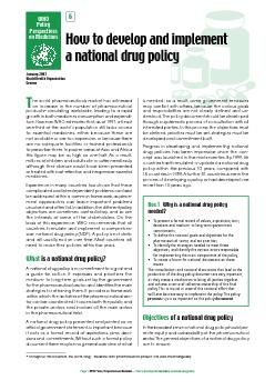 Page  WHO Policy Perspectives on Medicines  How to develop and implement a national drug
